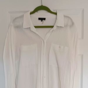 2X 1STATE white cotton button up